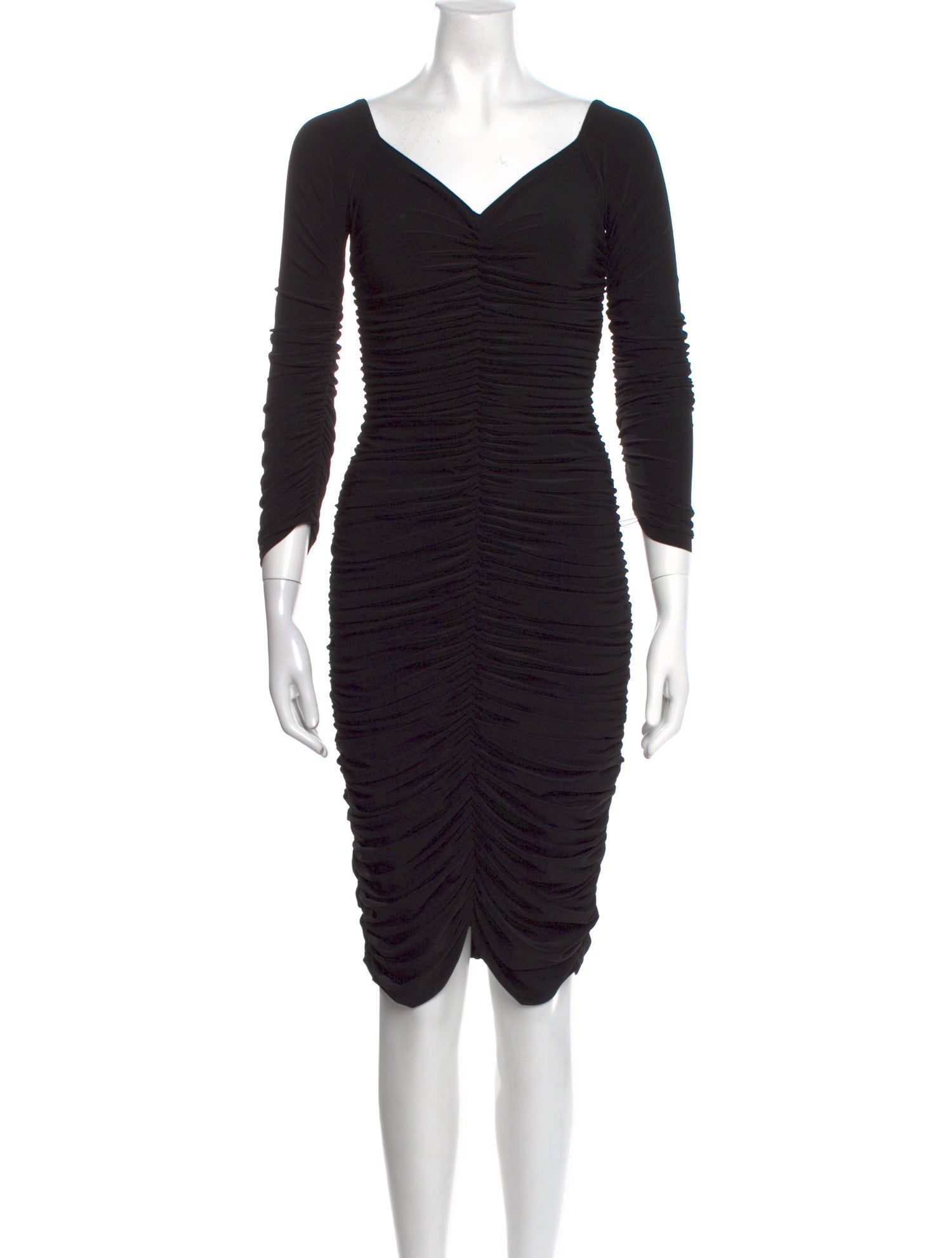 Norma Kamali V-Neck Knee-Length Dress w/ Tags