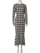 Norma Kamali Plaid Print Long Dress