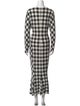 Norma Kamali Plaid Print Long Dress