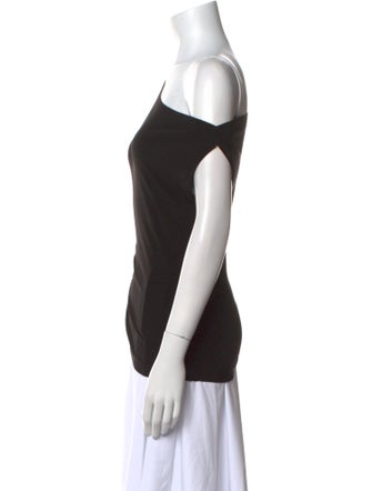 Norma Kamali One-Shoulder Sleeveless Top