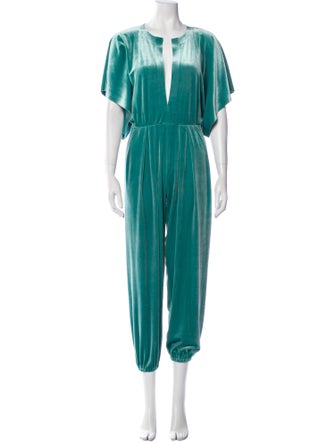 Norma Kamali Plunge Neckline Jumpsuit