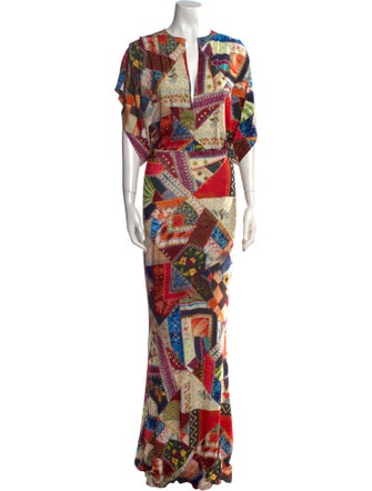 Norma Kamali Printed Long Dress