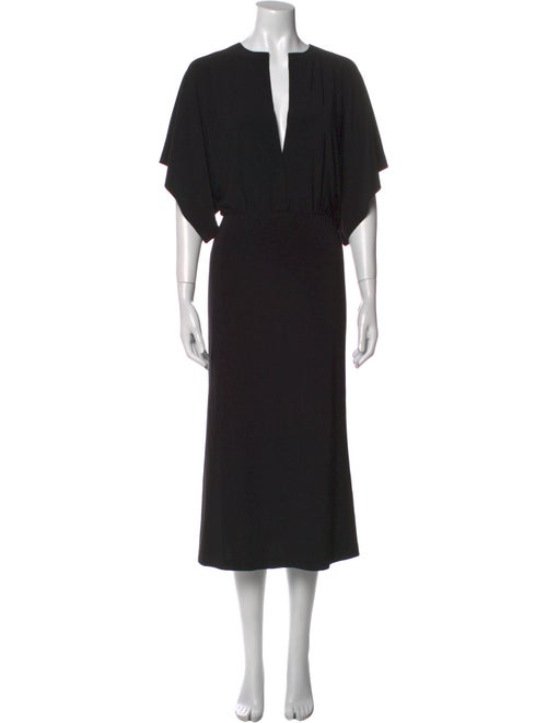 Norma Kamali V-Neck Midi Length Dress