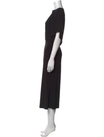Norma Kamali V-Neck Midi Length Dress