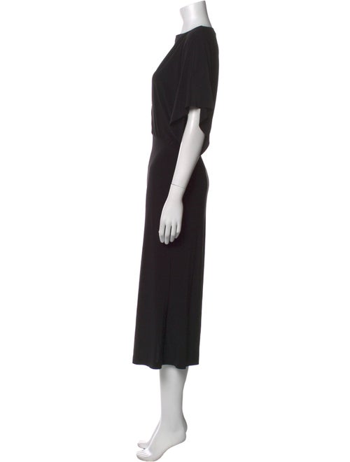 Norma Kamali V-Neck Midi Length Dress