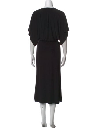 Norma Kamali V-Neck Midi Length Dress