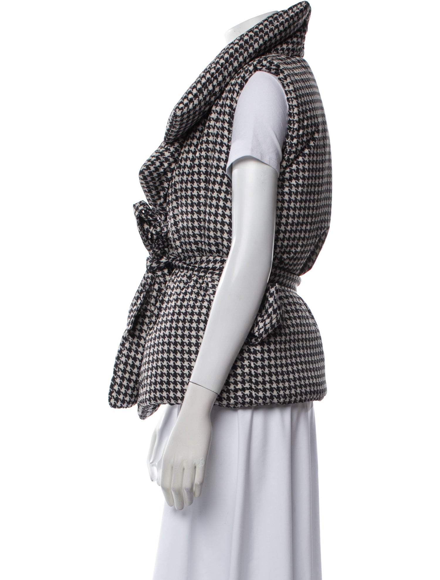 Norma Kamali Houndstooth Print Vest w/ Tags