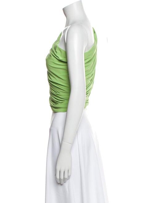 Norma Kamali One-Shoulder Sleeveless Crop Top