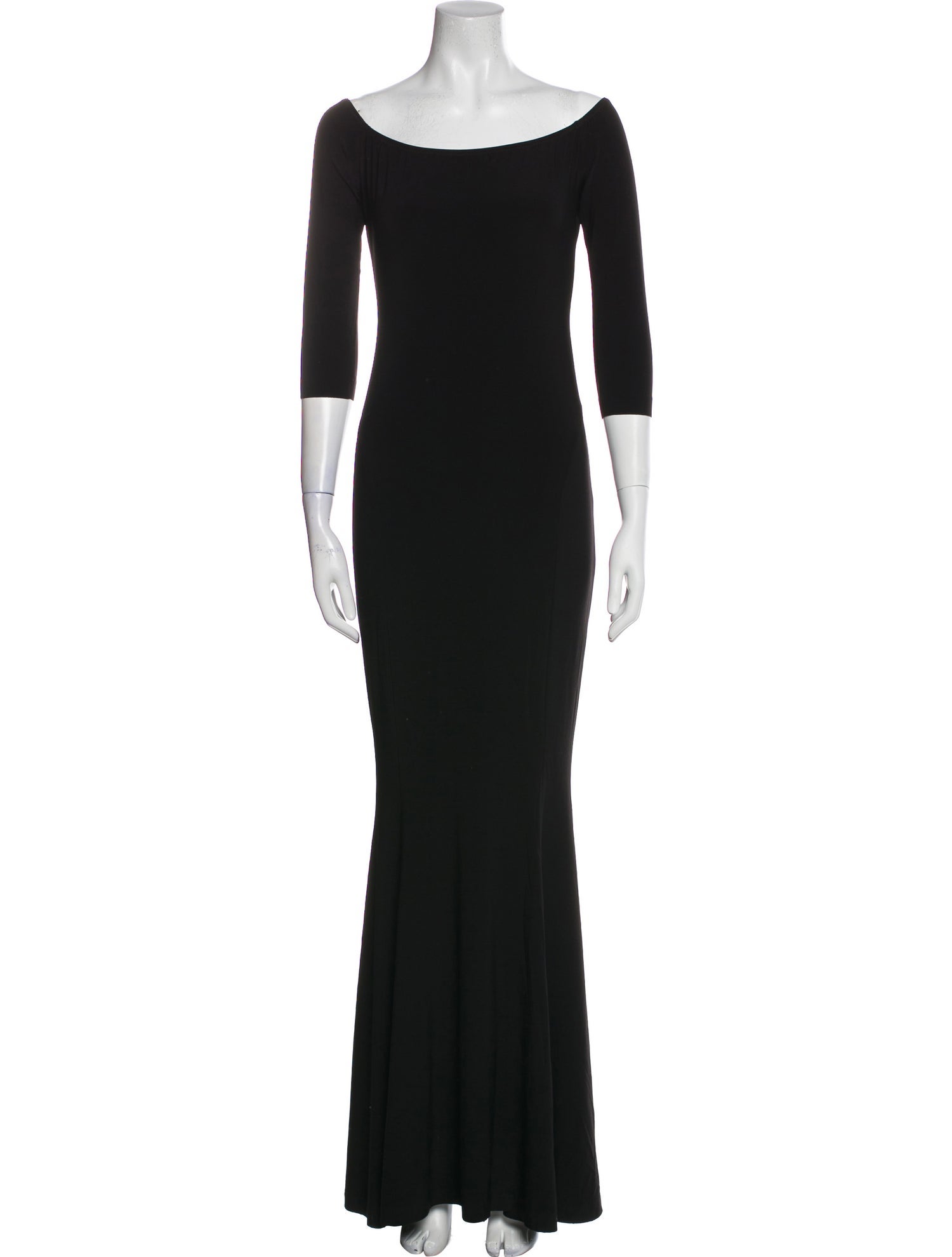 Norma Kamali Bateau Neckline Long Dress
