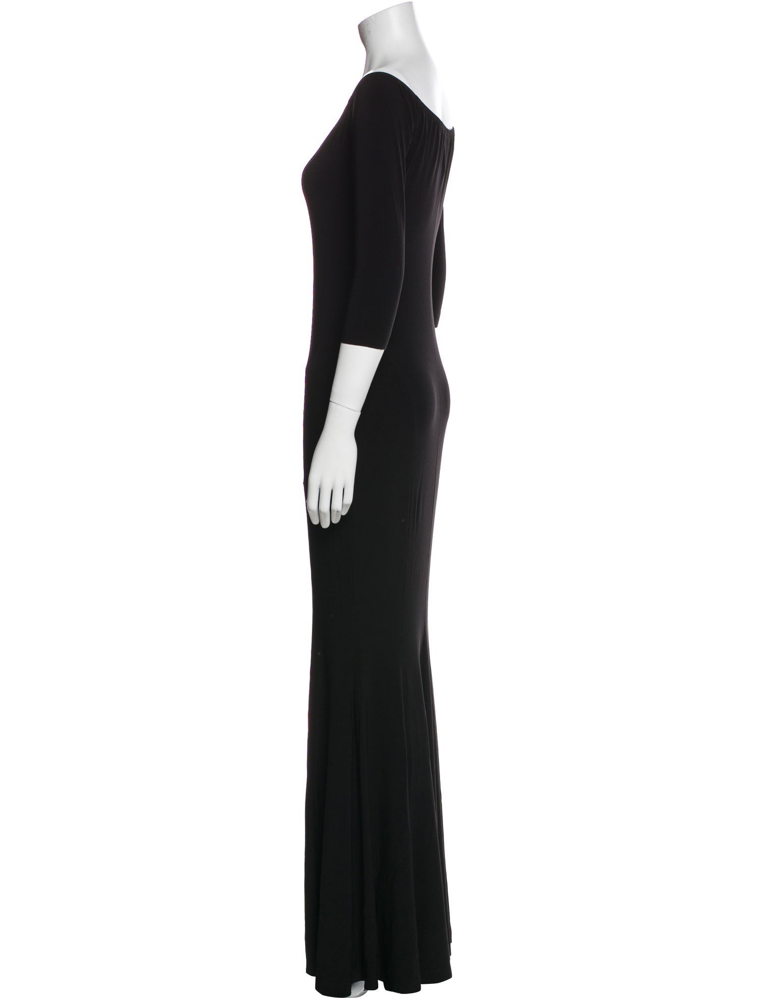 Norma Kamali Bateau Neckline Long Dress