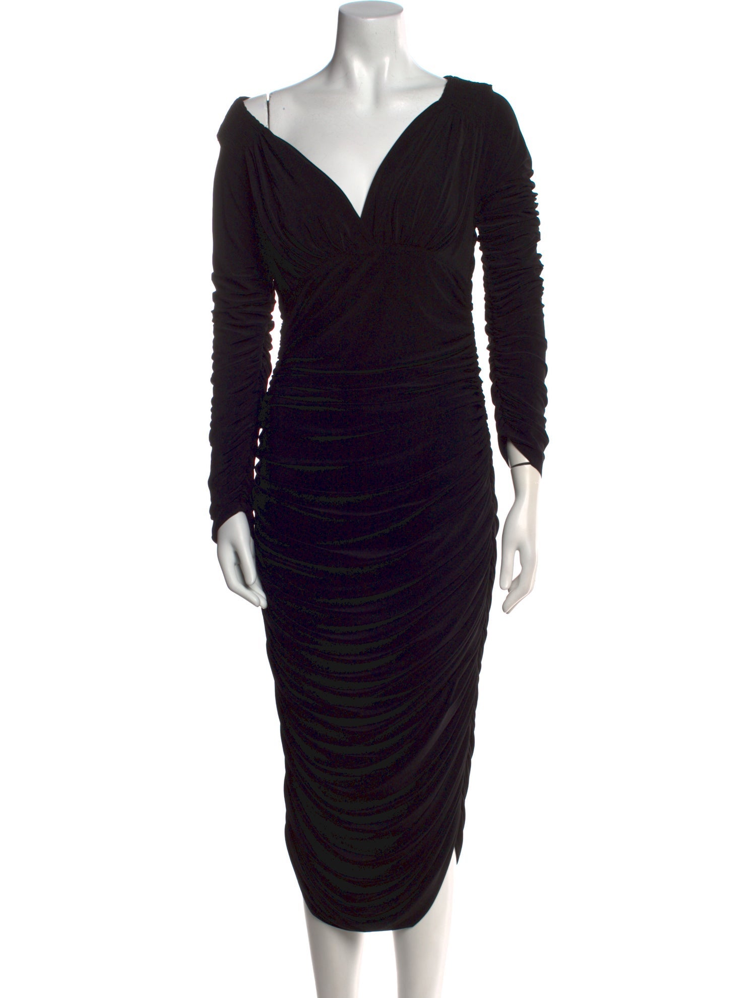 Norma Kamali Cowl Neck Midi Length Dress
