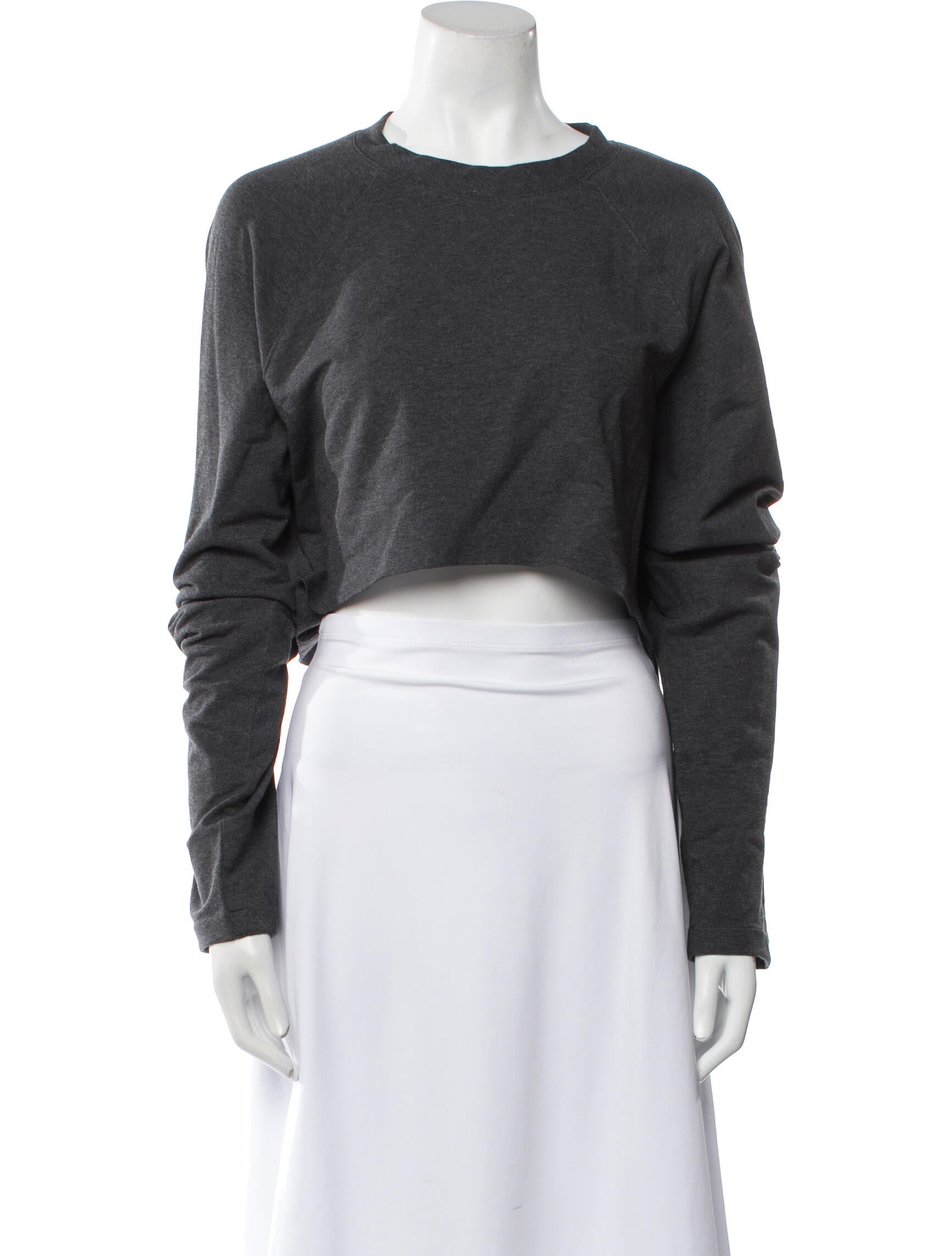 Norma Kamali Crew Neck Long Sleeve Crop Top w/ Tags
