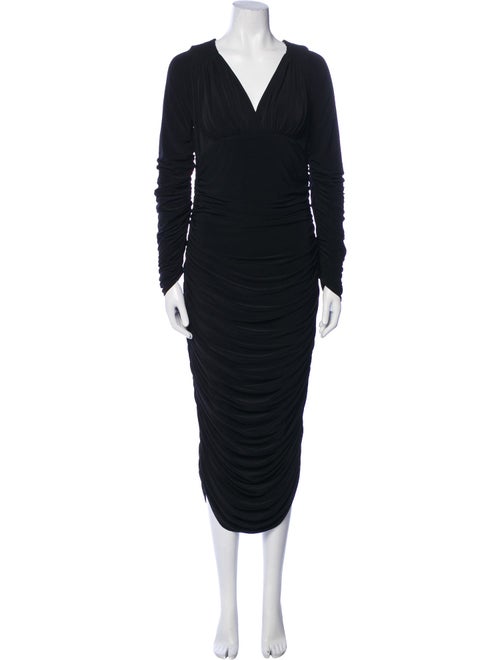 Norma Kamali V-Neck Midi Length Dress