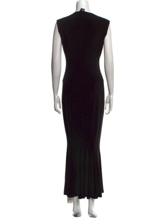 Norma Kamali Crew Neck Long Dress