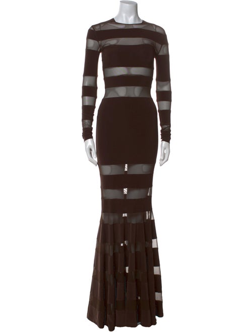Norma Kamali Striped Long Dress