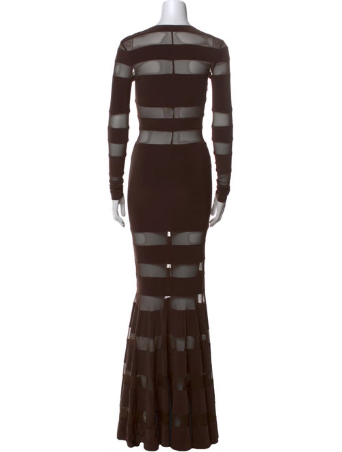 Norma Kamali Striped Long Dress