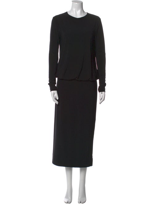 Norma Kamali Crew Neck Long Dress