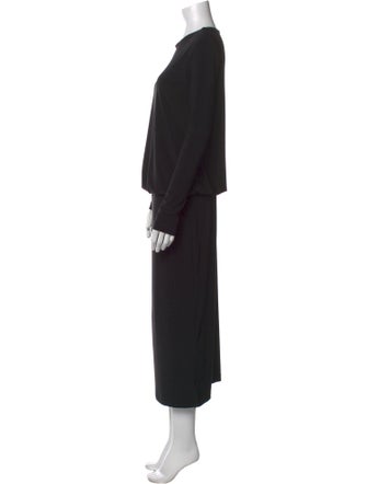 Norma Kamali Crew Neck Long Dress