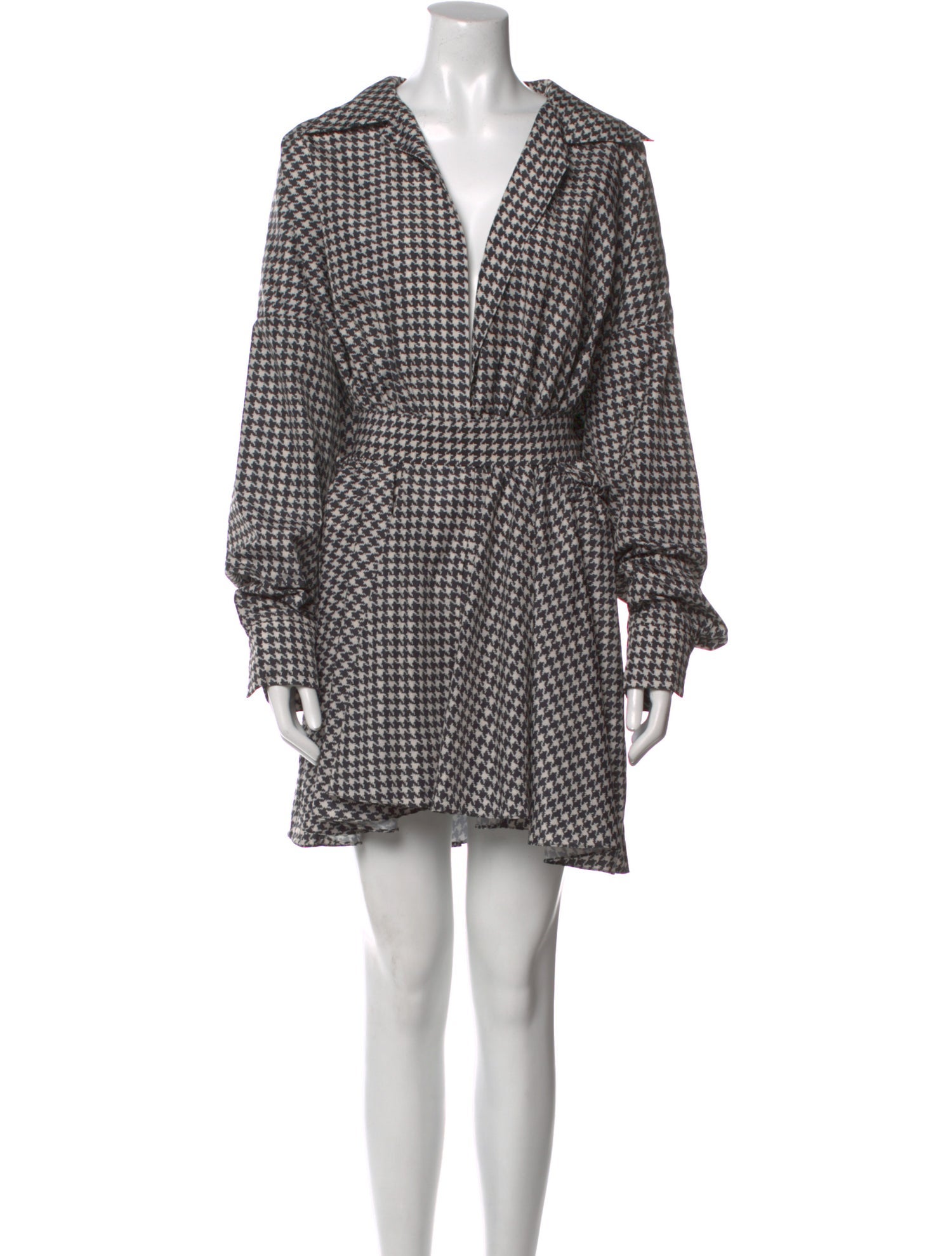 Norma Kamali Plaid Print Mini Dress