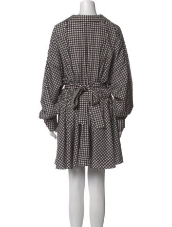 Norma Kamali Plaid Print Mini Dress