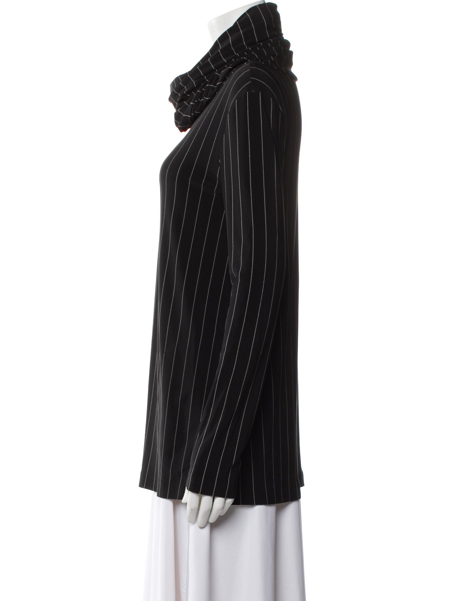 Norma Kamali Striped Turtleneck Blouse w/ Tags