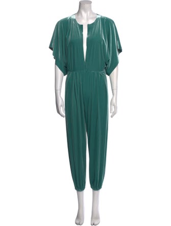Norma Kamali Plunge Neckline Jumpsuit