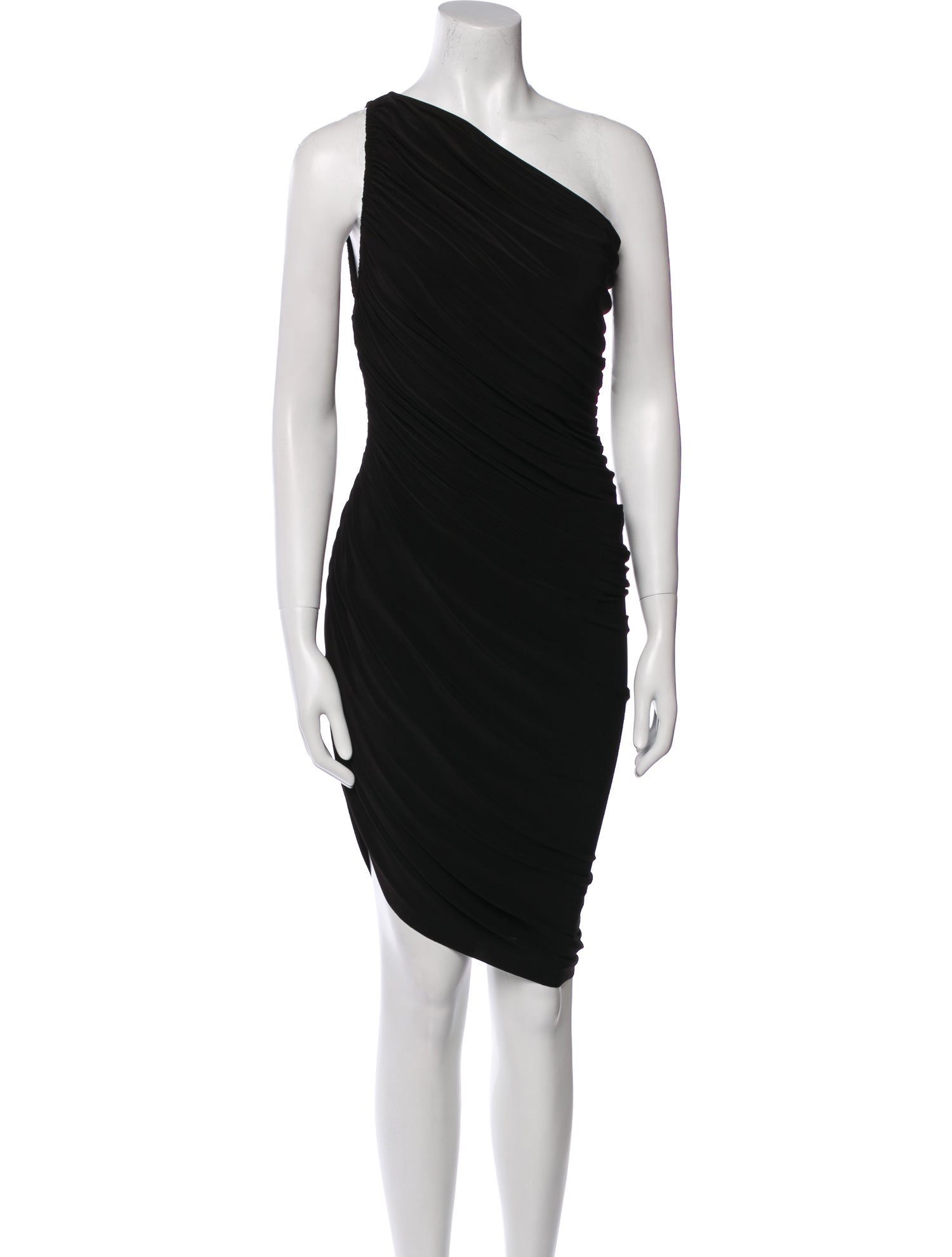 Norma Kamali One-Shoulder Knee-Length Dress
