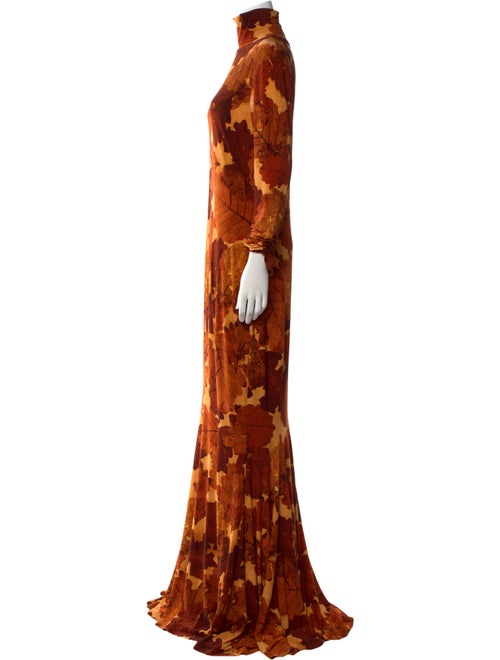 Norma Kamali Floral Print Long Dress