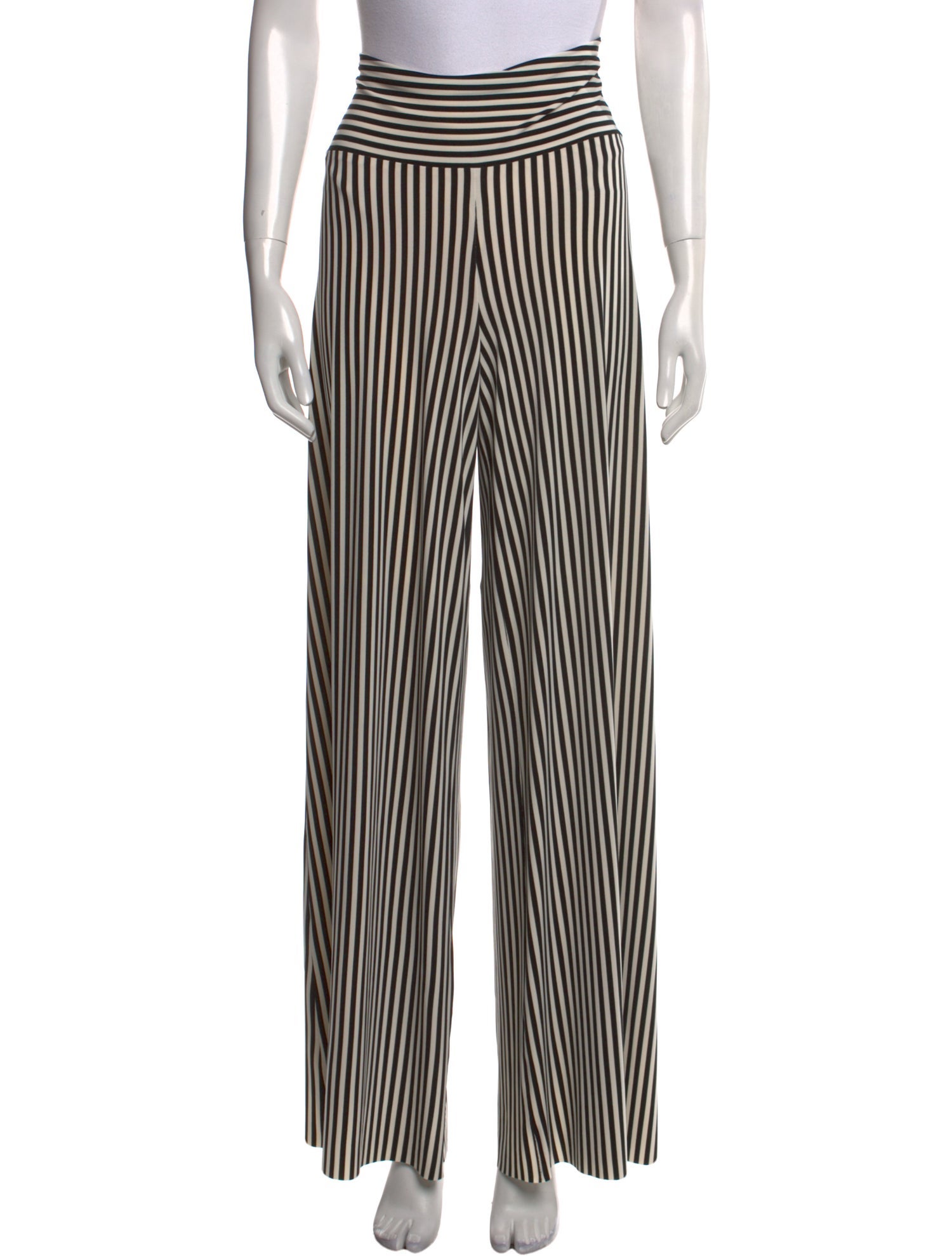 Norma Kamali Striped Wide Leg Pants