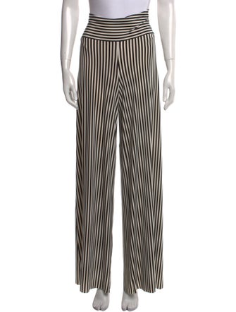 Norma Kamali Striped Wide Leg Pants