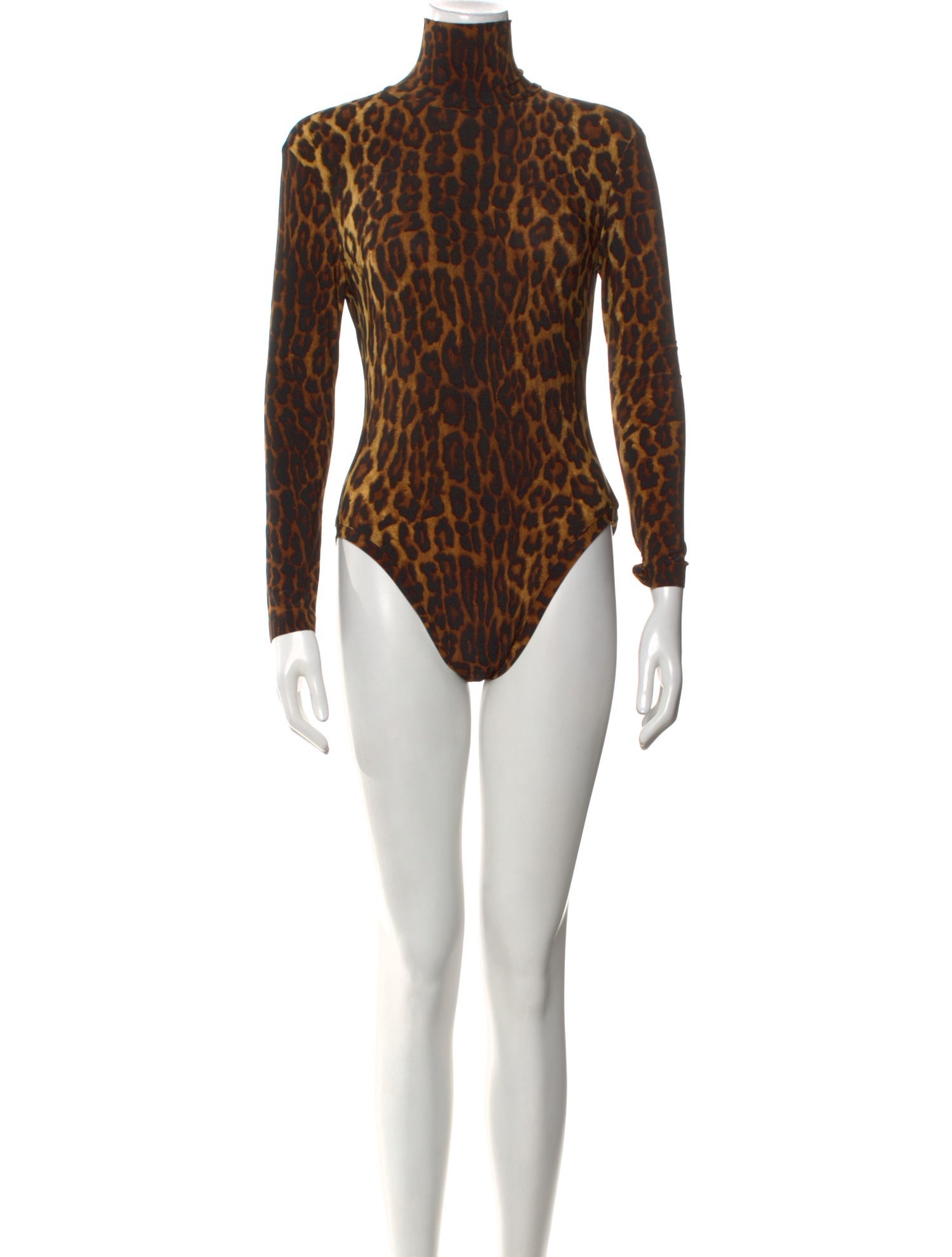 Norma Kamali Animal Print Turtleneck Bodysuit w/ Tags