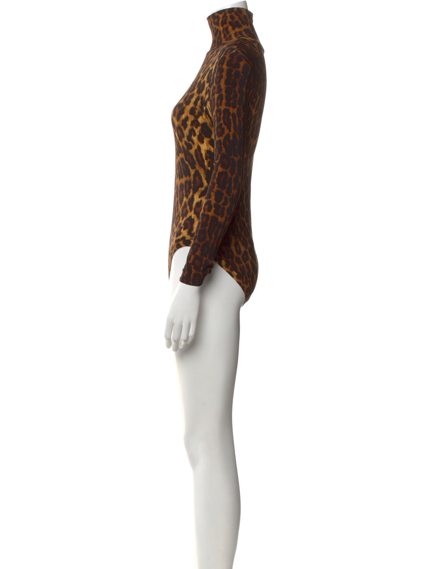 Norma Kamali Animal Print Turtleneck Bodysuit w/ Tags