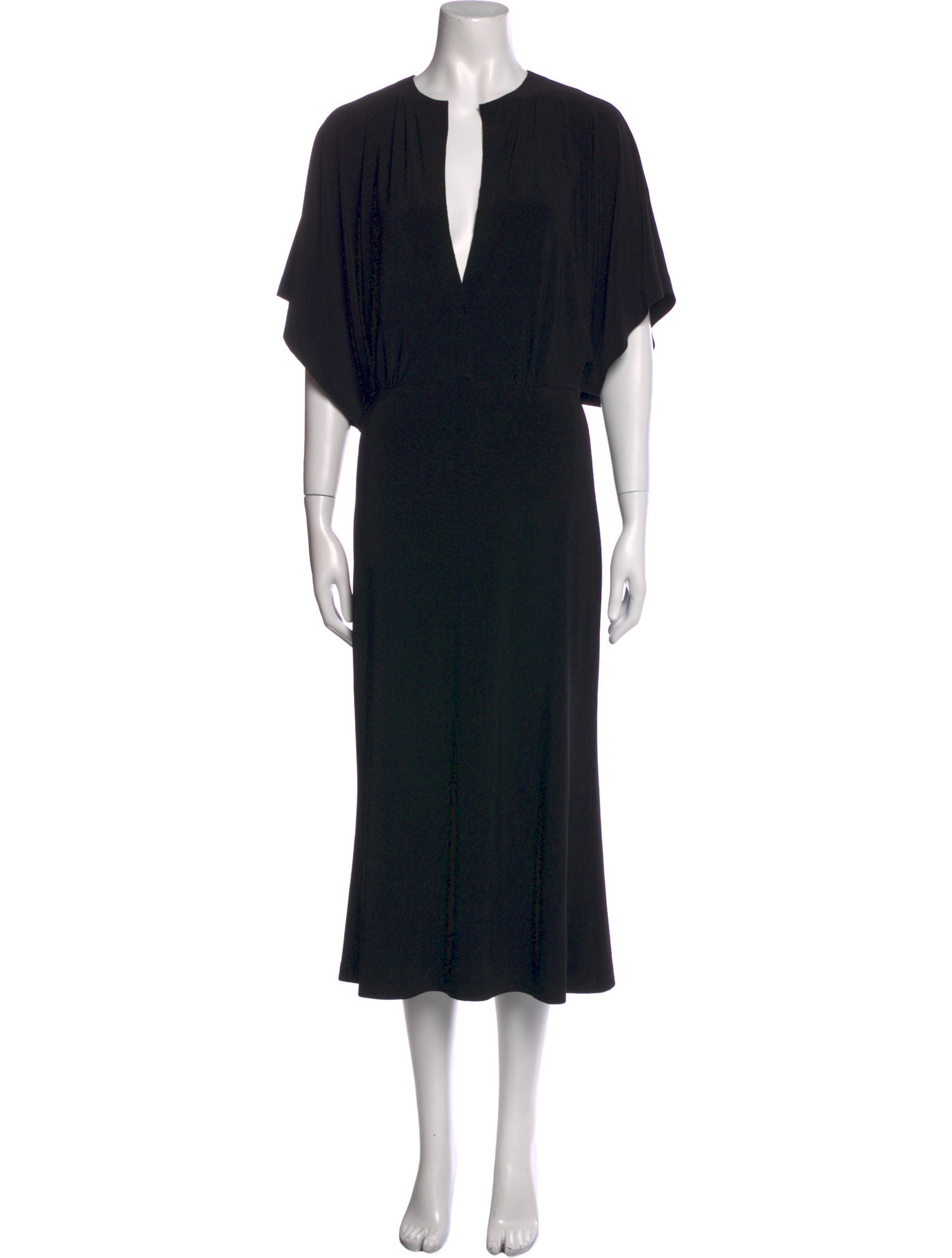 Norma Kamali V-Neck Midi Length Dress w/ Tags