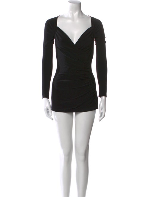 Norma Kamali V-Neck Mini Dress