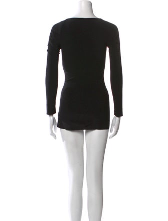 Norma Kamali V-Neck Mini Dress