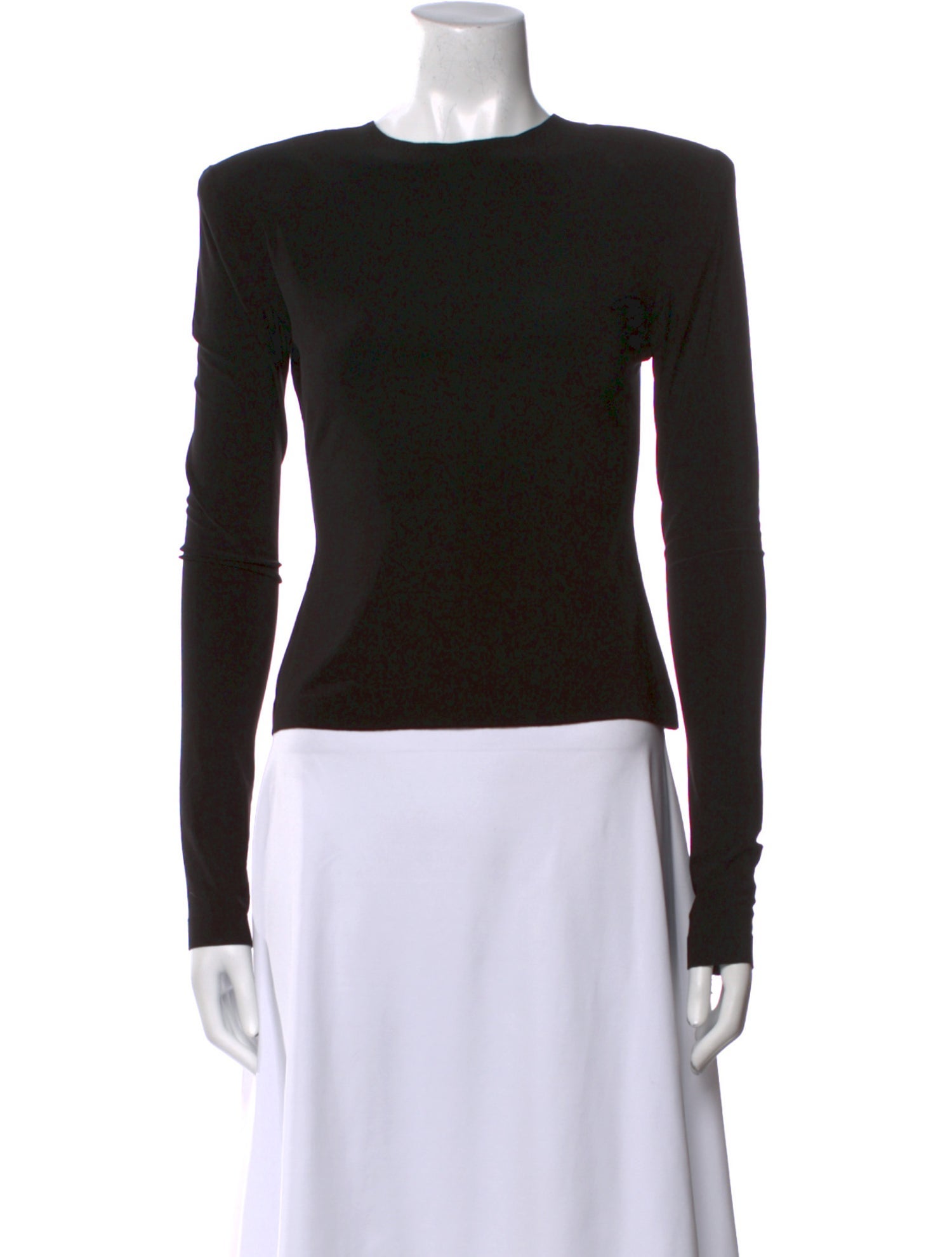 Norma Kamali Scoop Neck Long Sleeve Top