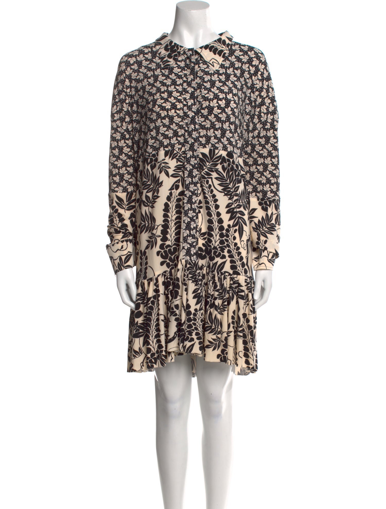 Norma Kamali Floral Print Mini Dress