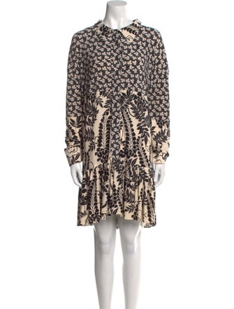 Norma Kamali Floral Print Mini Dress