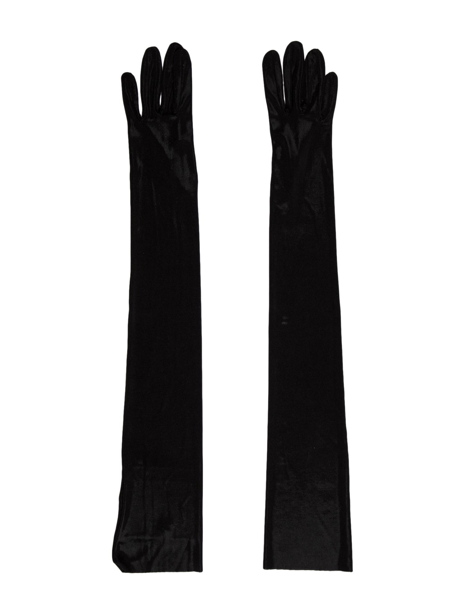 Norma Kamali Long Metallic Gloves w/Tags