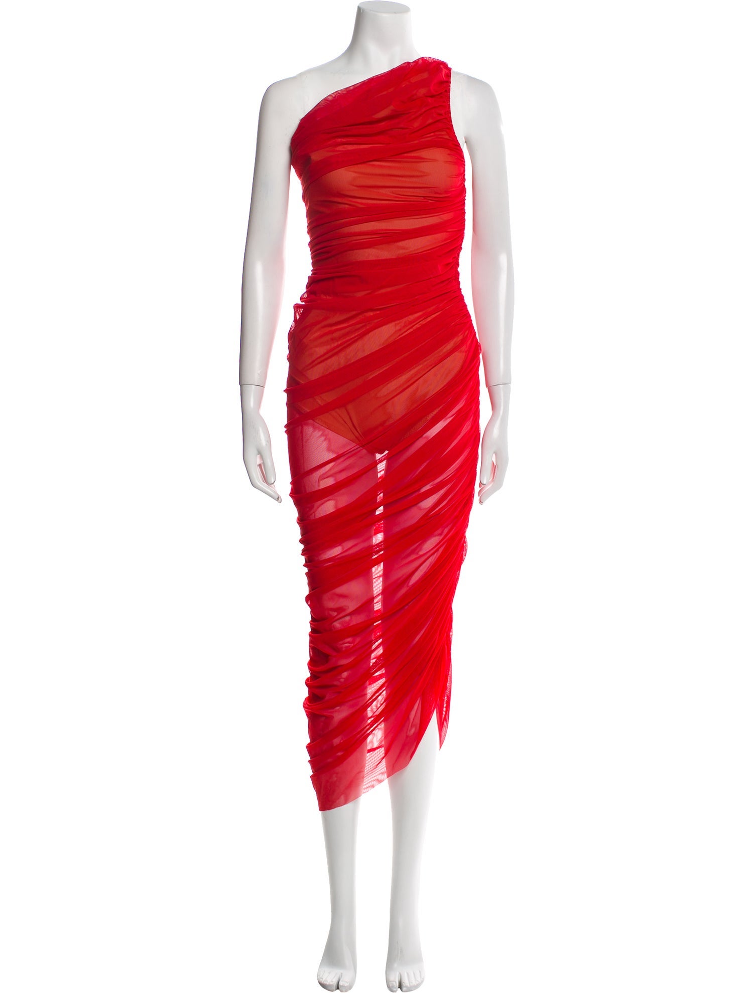 strapless open back dress Norma Kamali Strapless Tailored Side Slit Gown