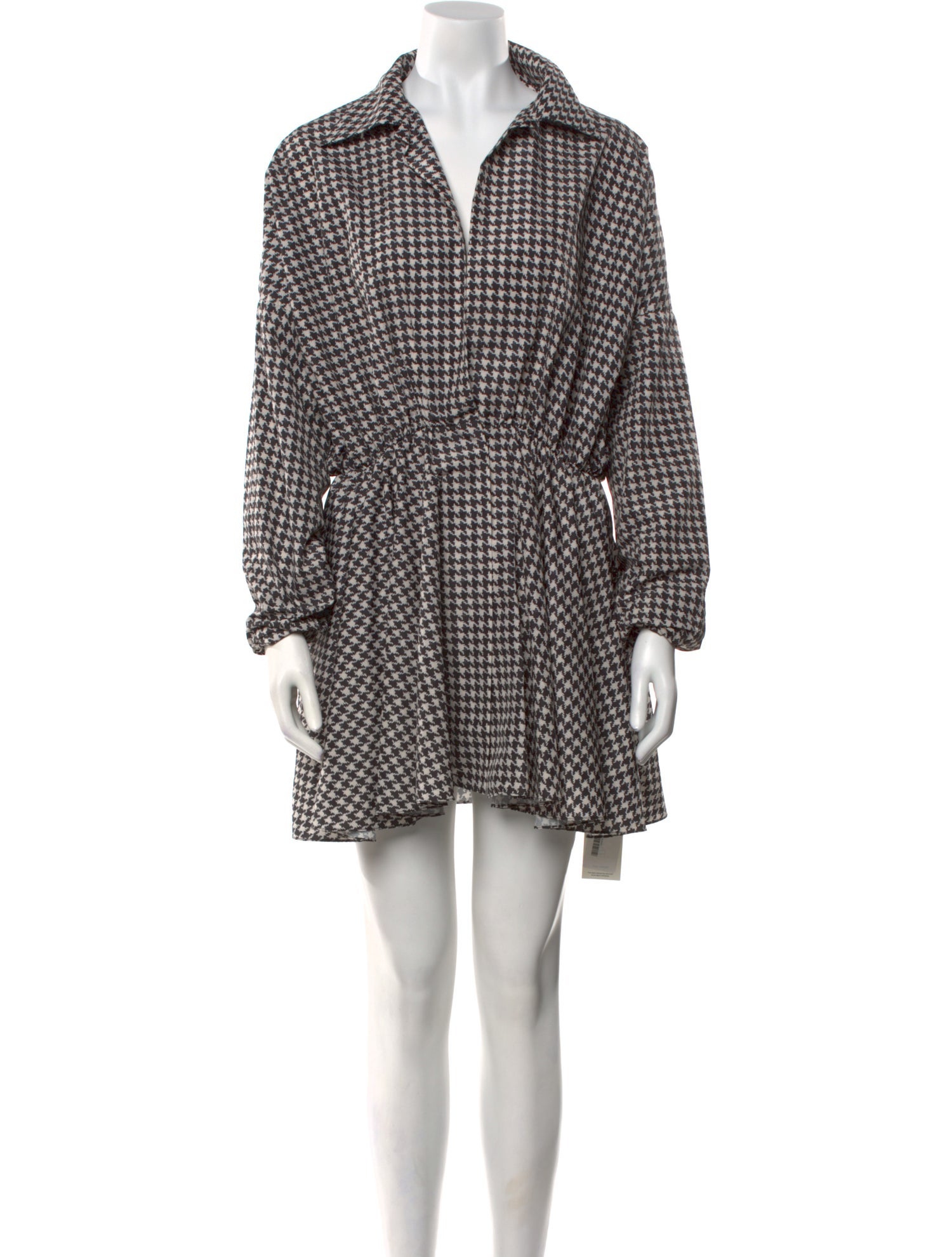 Norma Kamali Plaid Print Mini Dress