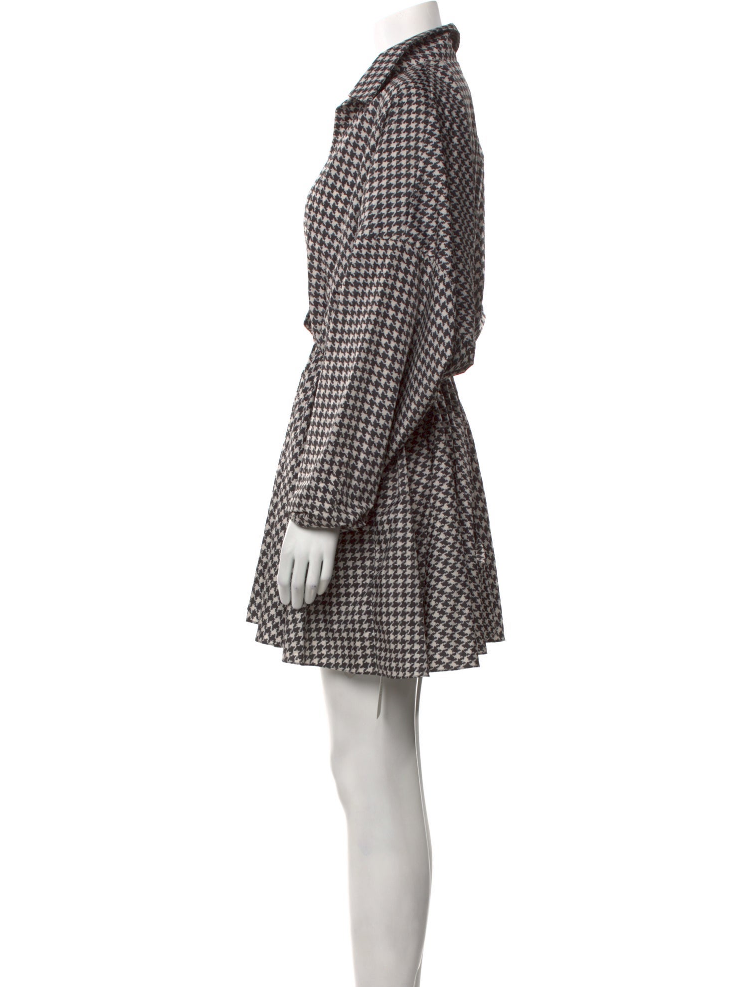 Norma Kamali Plaid Print Mini Dress