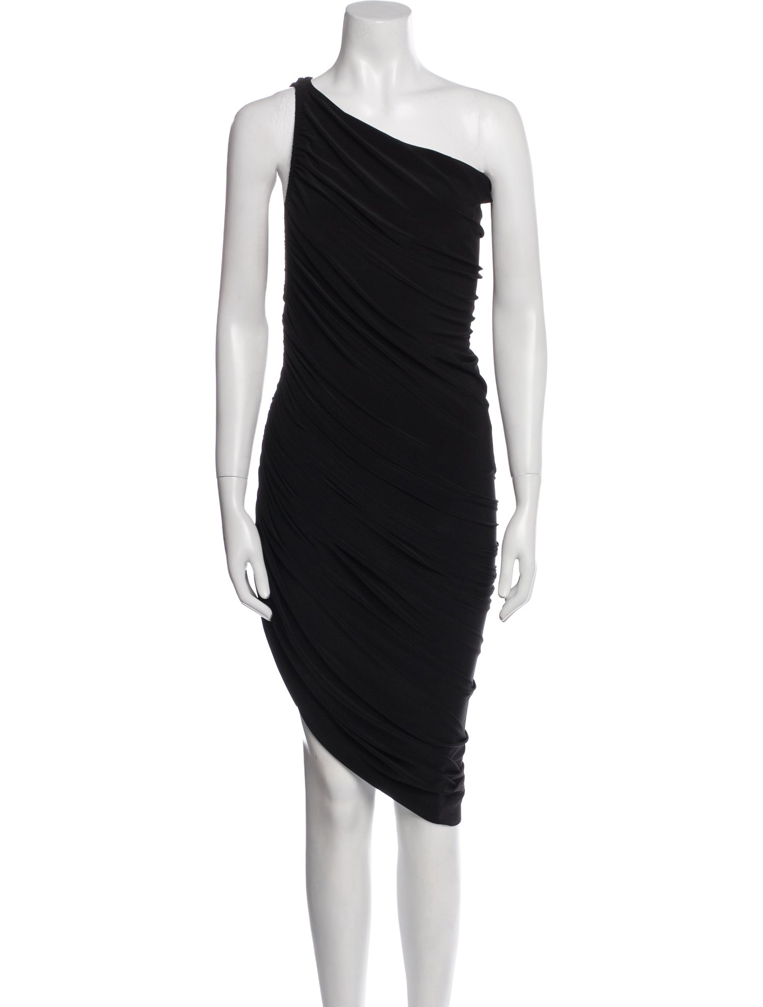 Norma Kamali One-Shoulder Midi Length Dress