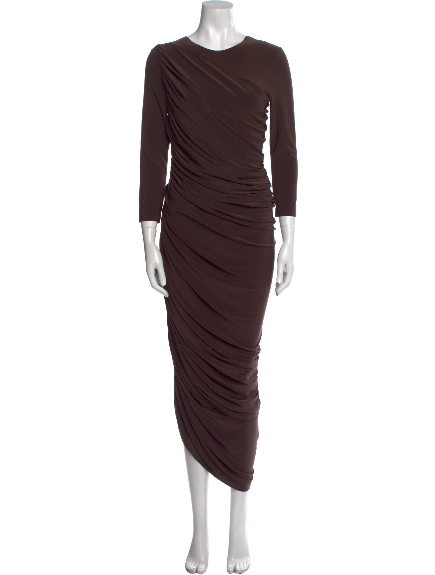 Norma Kamali Crew Neck Midi Length Dress
