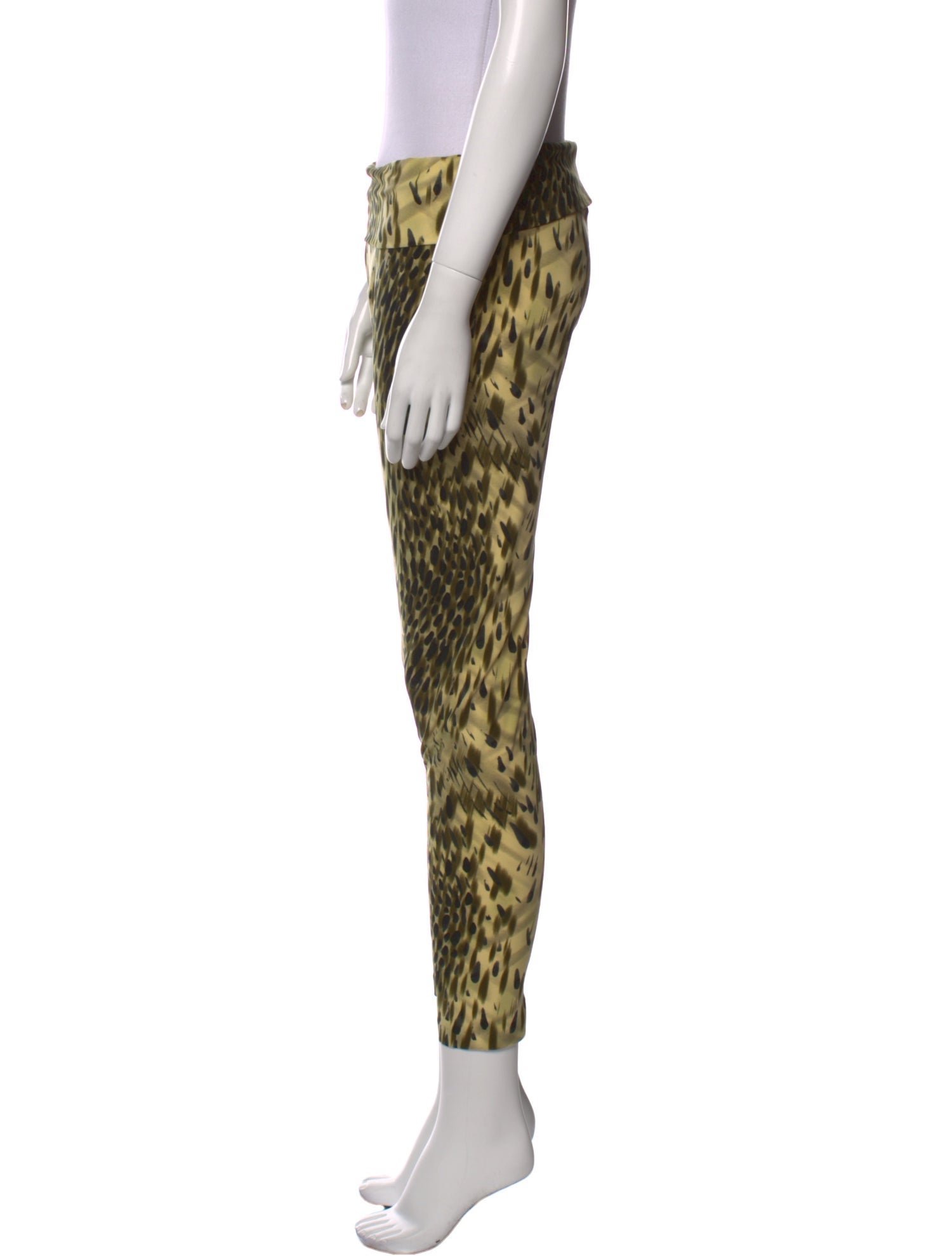Norma Kamali Animal Print Skinny Leg Pants