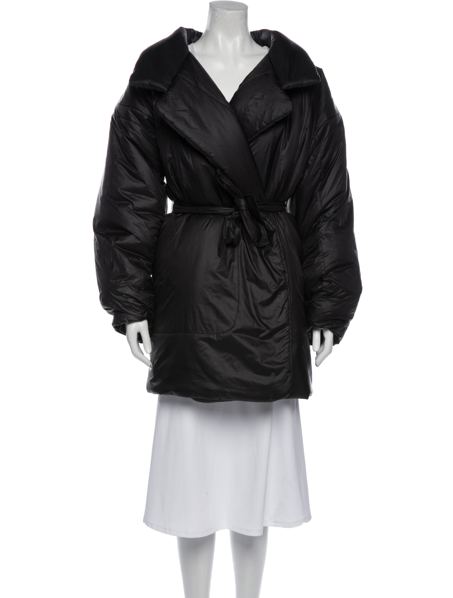 Norma Kamali Nylon Faux Fur Coat