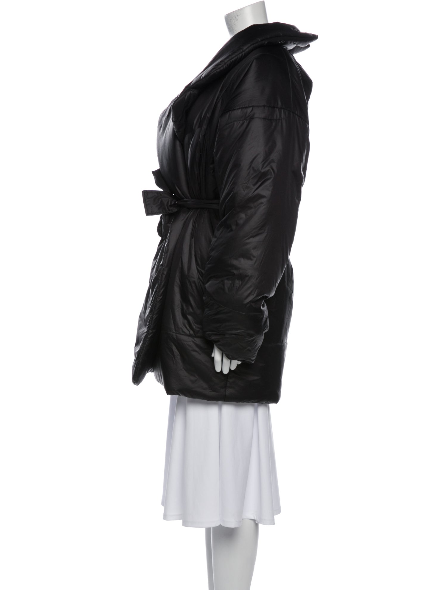 Norma Kamali Nylon Faux Fur Coat