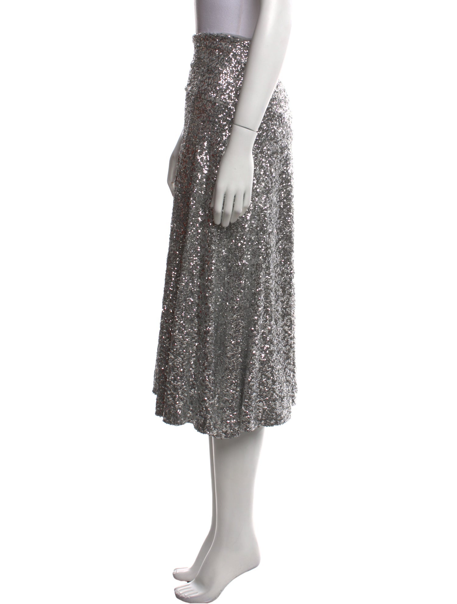 Norma Kamali Sequin Embellishments Midi Length Skirt