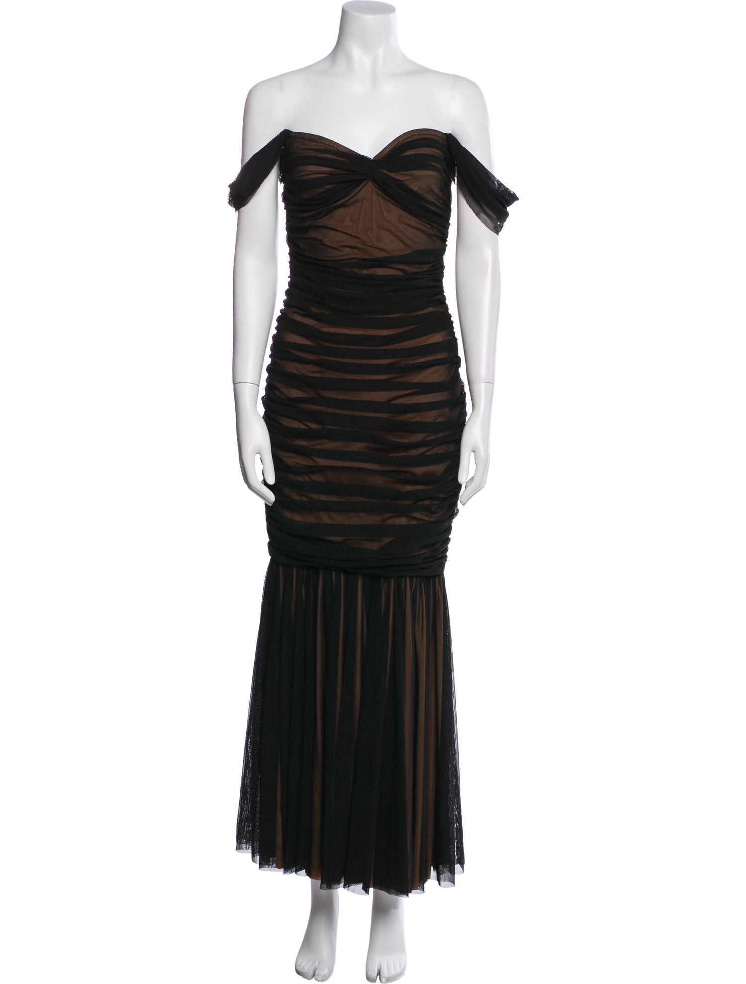 Norma Kamali Off-The-Shoulder Long Dress