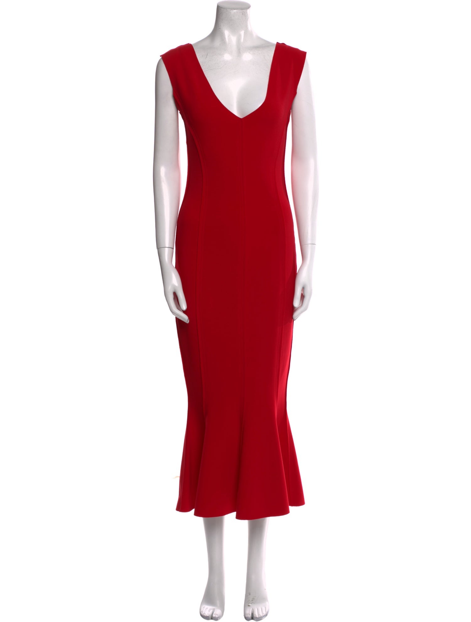 Norma Kamali V-Neck Long Dress